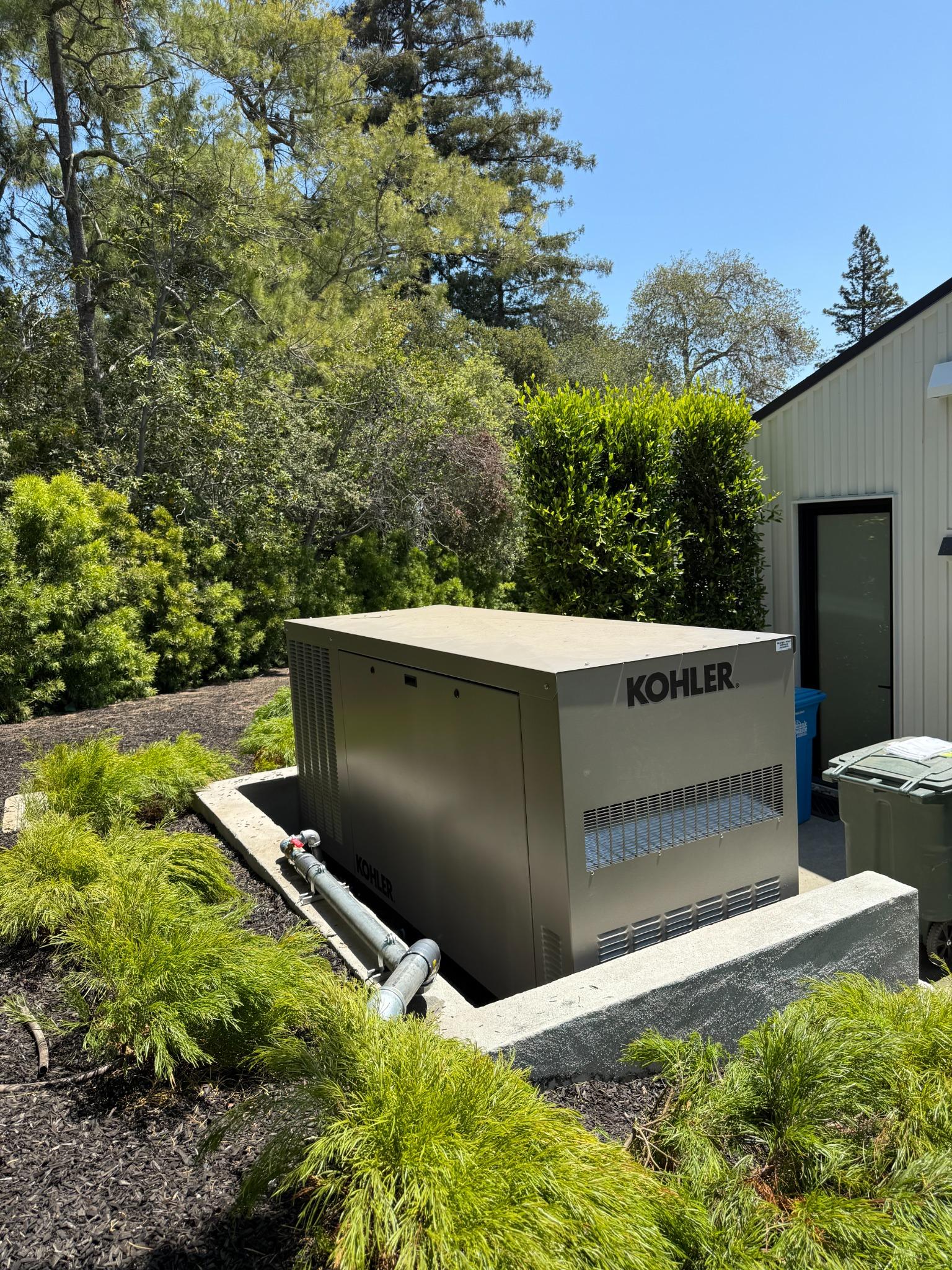Hillsborough, CA – 60 kW Kohler Whole-House Generator Installation